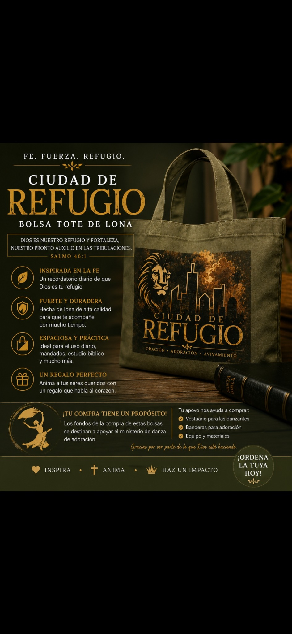 Ciudad de Refugio Custom Tote Bag