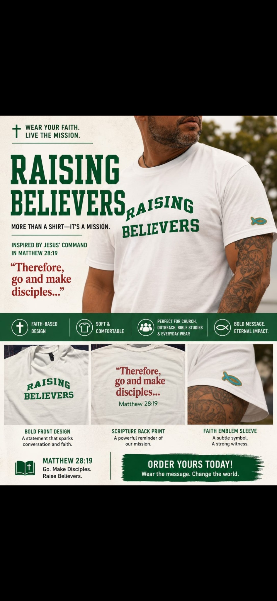 Raising Believers T-Shirt — White