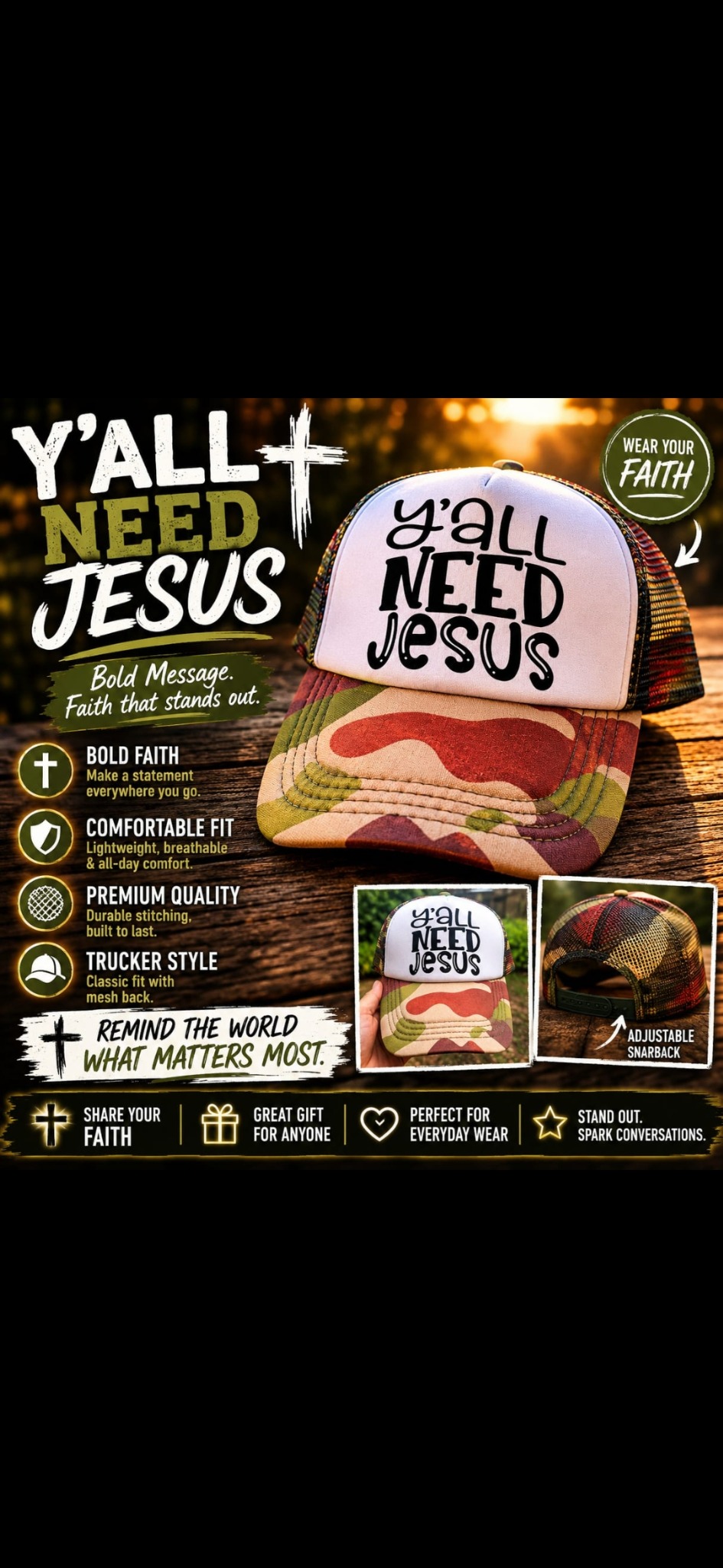 Y'all Need Jesus Custom Trucker Hat